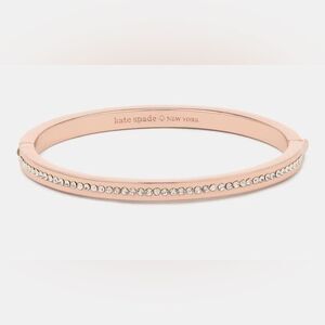 Kate Spade Rose Gold Ring It Up Pave Bangle Hinged Bracelet